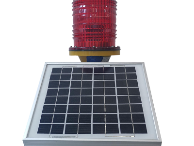 DC11-18V Solar Power Aviation Obstruction Light with Solar Panel