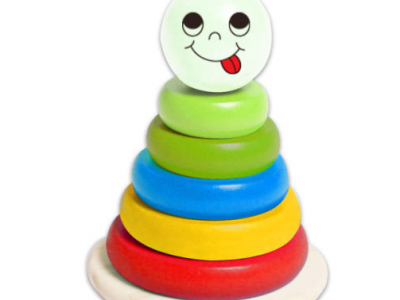 Small Stacking Block Tower Wooden Toys for Babies and Kids