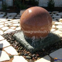 landscape stone ball water feature