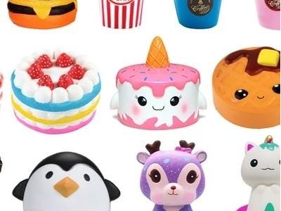 Jumbo Kawaii Popcorn Fries Panda Squishy Cake Deer Milk Squeeze Toys Slow Rising