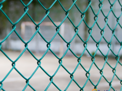 Green PVC Coated Chain Link Fencing Wire Mesh