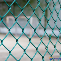 Green PVC Coated Chain Link Fencing Wire Mesh