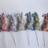 15-33cm stuffed rabbit with sticker as ornaments