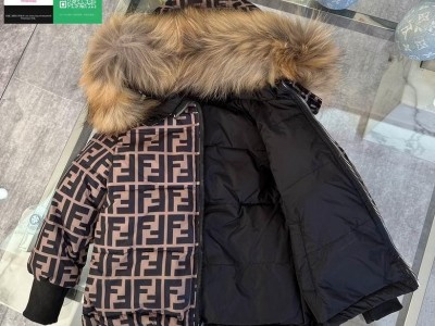 FF down jackets F logo coats kids clothes children clothing girl down jacket boy