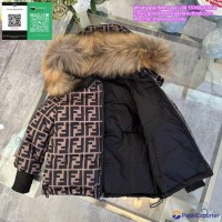 FF down jackets F logo coats kids clothes children clothing girl down jacket boy