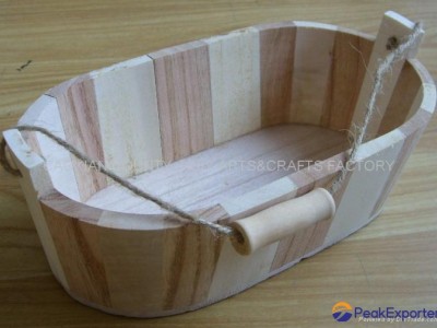 wooden bucket