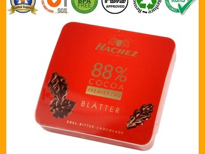 Hachez Holiday Chocolate Sliding Tin Box BR1504 Factory