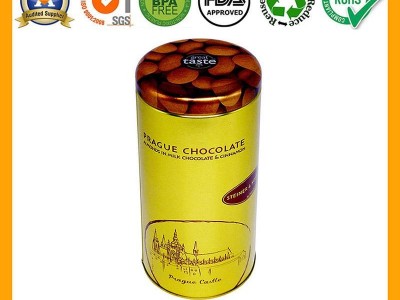 Decorative Round Metal Chocolate Tin Cans BR1501 Supplier