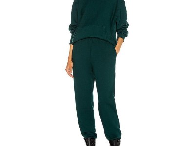 Simple Pure Color Women Hoodie Custom Logo Tracksuit