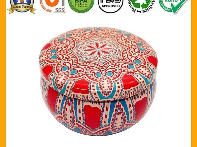 Customized 2.2 oz metal container candle tin can for cosmetics packaging