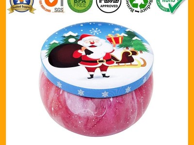 Custom 4.4 oz christmas gift packaging metal candle tins
