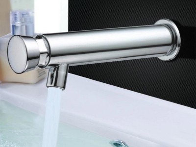 Wall Mounted Water-saving Time Delay Self-closing Brass Basin Faucet