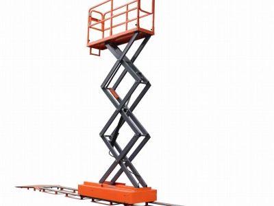 Greenhouse railway scissor lift work platform