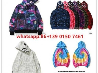 bape hoodies splicing sleeves bape jackets shark coat zip up hoodies