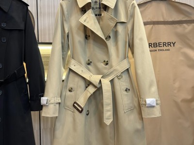 Hybrid Trench Coat Green Women Trench Coat Long Double Breasted Cotton baby swad