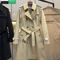Hybrid Trench Coat Green Women Trench Coat Long Double Breasted Cotton baby swad