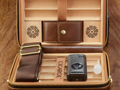 Cuban cigar leather box high-end business gift travel business trip portable cig