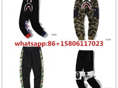 Men AAPE long pants  bape  shark pants print bathing bape pant