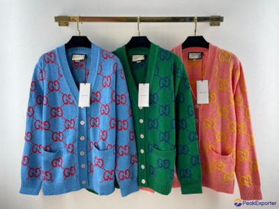 New double G pattern cardigan sweater completely no resistance is too beautiful