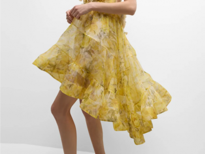 Zimmermann Harmony Asymmetrical silk mini dress