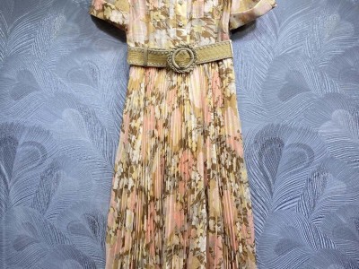 Zimmermann Pop Pleated Midi Shirtdress Women Fashion Long Dress