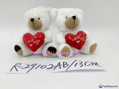 13cm soft white couple bears cuddly and lovely bears  for Valentine's