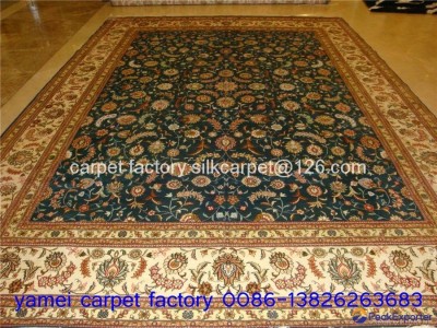 handmade silk Persian carpet art tapestry