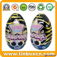 Factory Custom Egg-shape Christmas Easter Gift Tin Box For Chocolate Candy