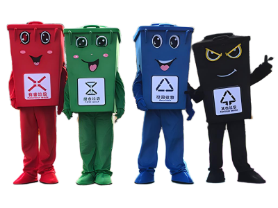garbage can mascot costume for Environmental protection promotion activities