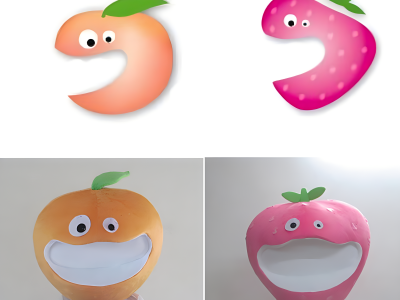 custom make Mascot Costume head from a design,with cooling system small fan