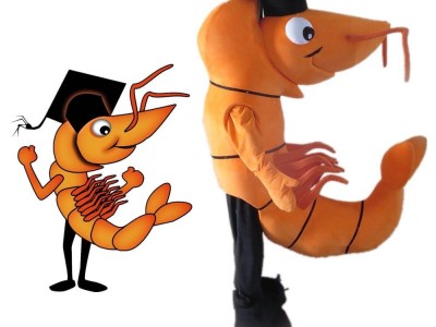 custom shrimp mascot suit prawn mascotte maker