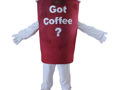 coffee cup mascot costume custom mascot costume