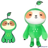 green plant bean sprouts mascot costume custom mascot creater