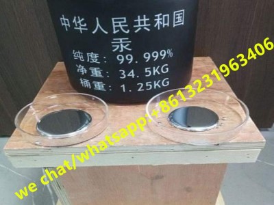 factory supply Silvery Liquid Mercury 99.999% metal mine