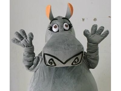 Madagascar hippo mascot costume