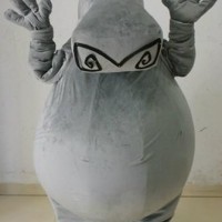 Madagascar hippo mascot costume