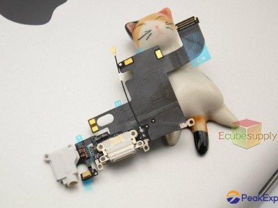 USB Charging Port Dock Connector Flex Cable for iPhone 6 White Color