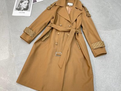 2022 new       women's long coat in sheep skin ➕ worsted fabric women coat