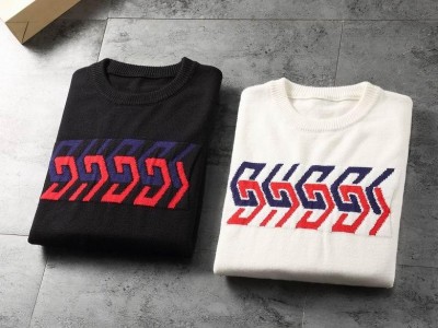 mirror logo print sweatshirt Men Cotton Knit sweaters