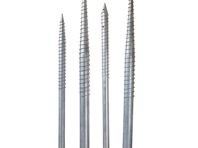 Ground Anchors For Buildings In Earth With Flange