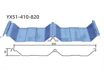 Galvanised Corrugated Steel Sheet YX51-410-820