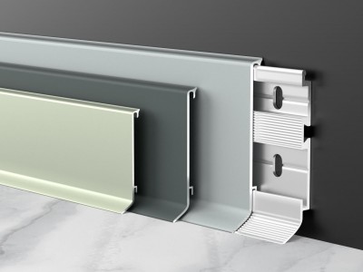 Panel Wall Flooring LED hanging buckle Skirting Board Aluminum Led Baseboard