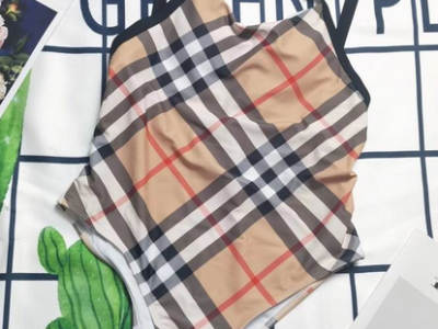 logo tape vintage check bikini briefs top          swimsuit triangle