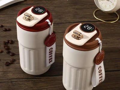Smart coffee cup 304 stainless steel thermos cup outdoor good-looking men's and