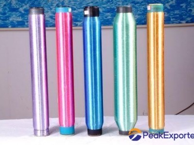 Colored trilobal profiled polyester monofilament