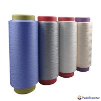 Colored moisture-wicking, anti-bacterial and deodorizing polyester yarn