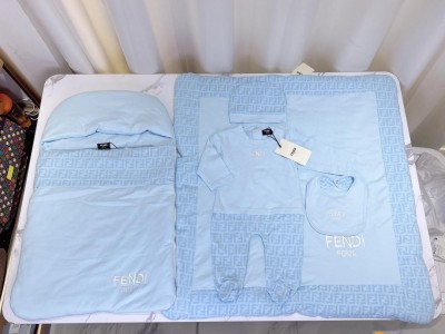 Blue Cotton baby swaddle carrier blanket Newborn infant Bodysuit jumpsuit