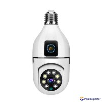 2lens Smart Wireless WiFi Bulb Camera Night Vision Panoramic E27 WiFi IP Camera
