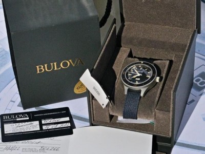 Bulova Men's Archive Series MIL-SHIPS Military Provenance 98A266 Sub 200 mt. New