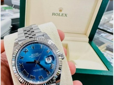 Rolex Datejust 126334 41mm Jubilee Blue Dial 18K White Gold Bezel Watch swiss